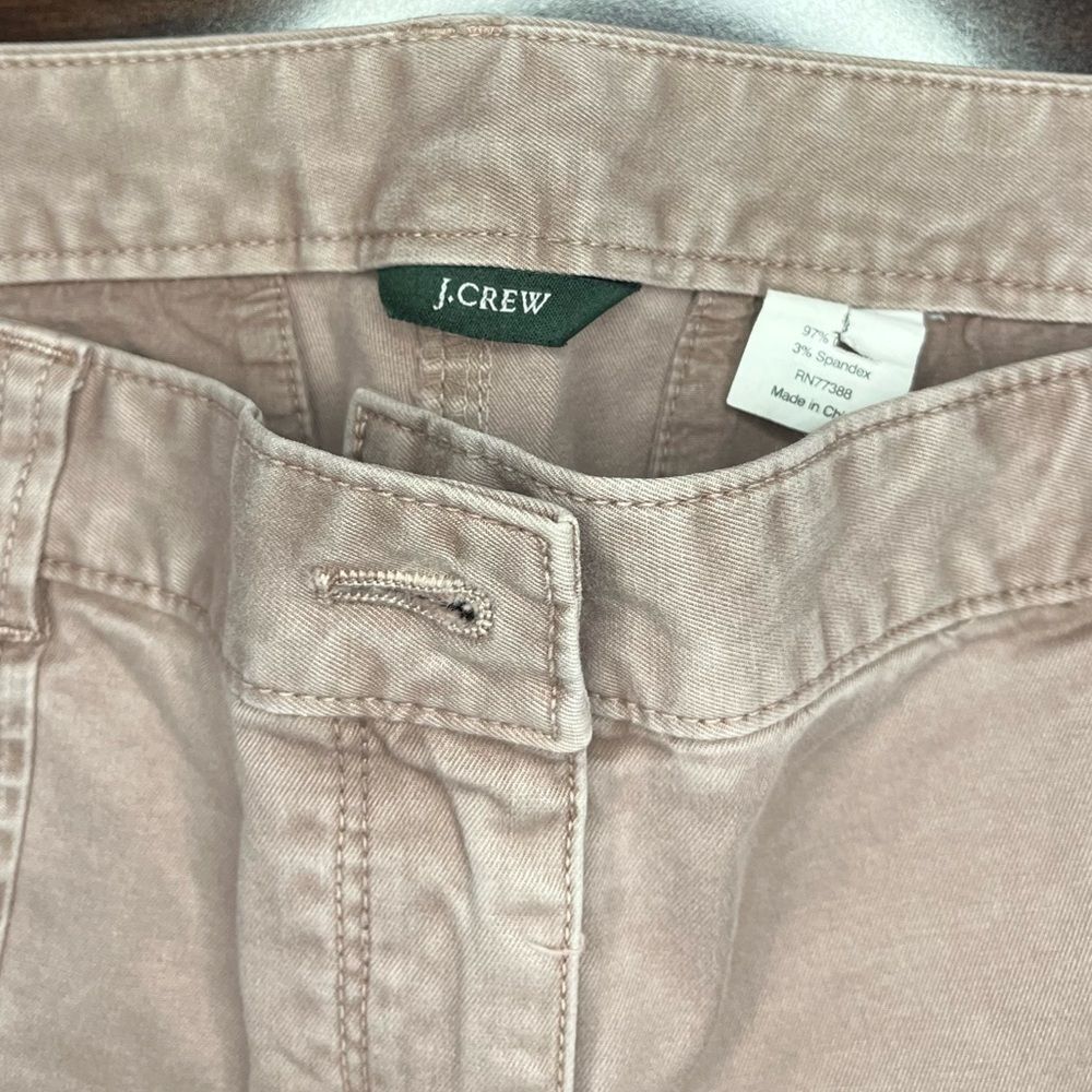 J. Crew City Fit Cargo Tan Burgundy Pants - Size: 8 - RN77388 - Material: Cotton - Picture 6 of 7